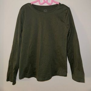 Wonder Nation, girls olive green Long Sleeve top size M 7/8
